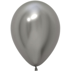 S Шар (12''/30 см) Reflex, Зеркальный блеск, Серебро (981), хром, 50 шт. (212981)